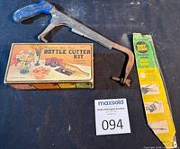 Bottle cutter box, hacksaw frame, rod saw packaging overview