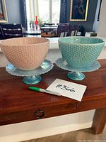 Both bowls on stands with reference marker