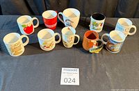 All ten mugs overview
