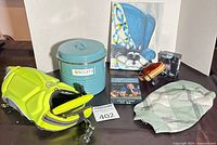 Lot overview showing all six items together