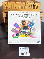 Board game in front of wooden tray