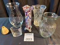 Group shot of all six vases