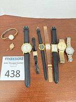 All nine watches laid out on table