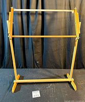 Assembled wooden floor embroidery frame standing upright