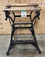 Front view of Black & Decker Workmate 200 showing frame and clamping jaws