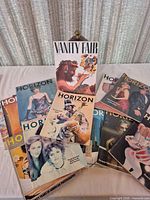 Group shot of Horizon and Vanity Fair magazines spread out
