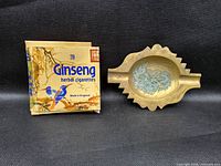 Ashtray and Ginseng cigarette pack side by side