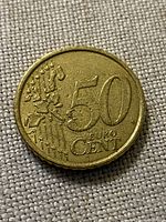 Obverse showing 50 EURO CENT design