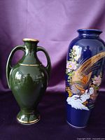 Both vases side by side showing size and styles