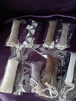Eight sealed fabric catnip sticks displayed