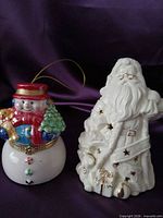 Both decorations side by side