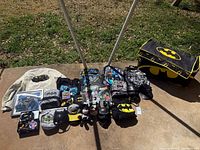 Overview of entire Batman lot laid out on driveway
