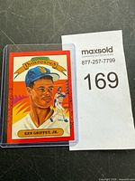 Front of Ken Griffey Jr. Donruss Diamond Kings card in sleeve