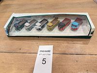 Full boxed set of six mini VW buses