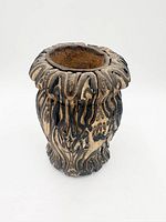 Front view of fern vase showing texture and form