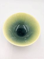 Top view showing interior green to yellow glaze gradient