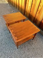 Two Lane dovetail inlay end tables top view