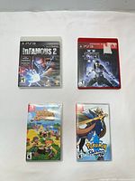 Front view of all four game cases