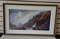 Full front view of framed painting