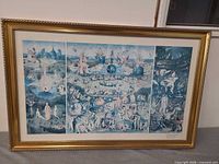 Full view of framed Bosch print