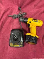 Cordless drill with battery and charger overview