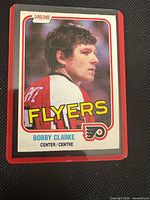 Front view of Bobby Clarke O-Pee-Chee card in sleeve