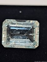 Close-up of aquamarine showcasing facets and inclusions