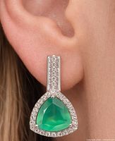 Earring worn to show size and design