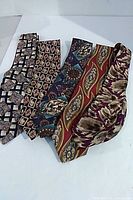 Overview of five neckties