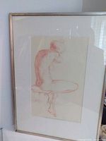 Full view of framed drawing