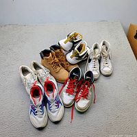 All six pairs arranged on carpet