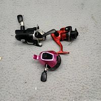 Three reels grouped on floor