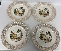 Set of four plates showing overall design and quantity