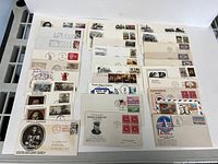 overview of all first day covers spread out