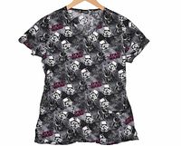 Front view of Star Wars graphic scrub top