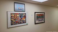 Wall view showing all three framed prints