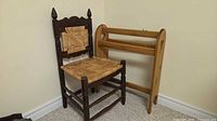 side chair and quilt rack together