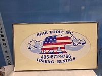 Front view of framed Bear Tools Inc print