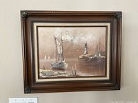 Front view showing entire framed painting