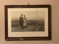 Full view of framed engraving