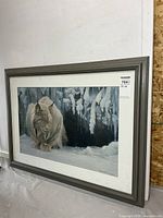 Full view of framed Robert Bateman lynx print