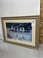 Full view of framed Spencer Coleman print with mat and frame