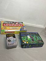 Overall view of the three game boxes