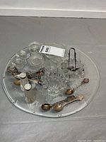 overview of all items arranged on glass tray
