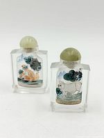 Front view showing animal paintings and stoppers