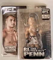 Front view of sealed BJ Penn action figure packaging