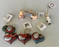 All eight ornaments laid out for overview