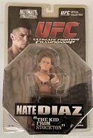 Front view of sealed Nate Diaz UFC Series 5 figure in packaging