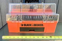 Front view of Black & Decker bit kit closed