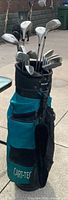 Full view of Cart-Tech bag with clubs